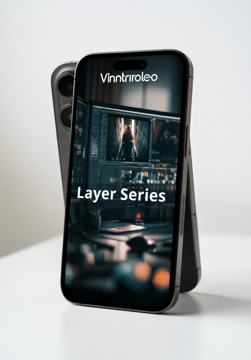 Smartphone displaying 'Vinntriroleo Layer Series' on a white background