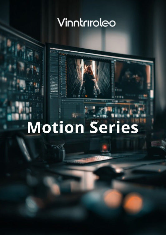 Video editing software interface with 'Vinntriroleo' branding and 'Motion Series' text.