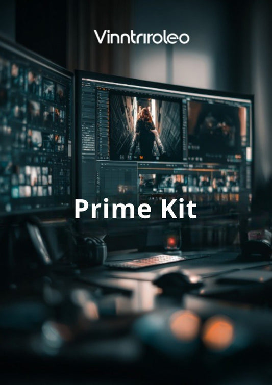 Video editing software interface on a computer screen with 'Vinntriroleo Prime Kit' branding.